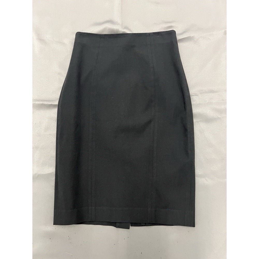 Banana Republic A-Line Mini Skirt Womens Size 0P Black Career Casual